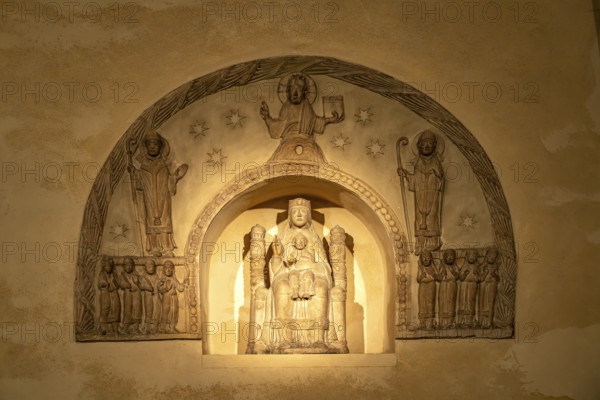 Madonna in the interior of St Mary's Cathedral in Erfurt, Thuringia, Germany