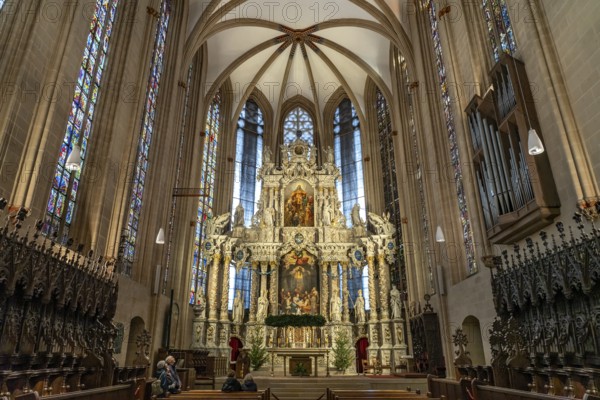 Altar in St Mary's Cathedral in Erfurt, Thuringia, Germany