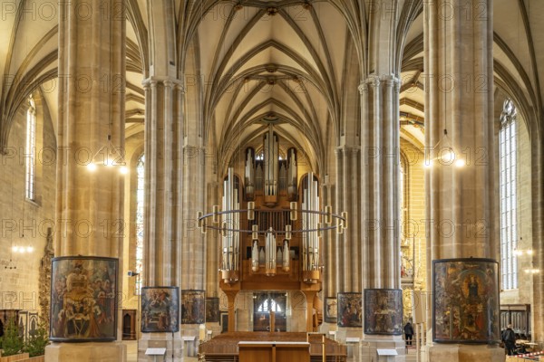 Organ in St Mary's Cathedral in Erfurt, Thuringia, Germany