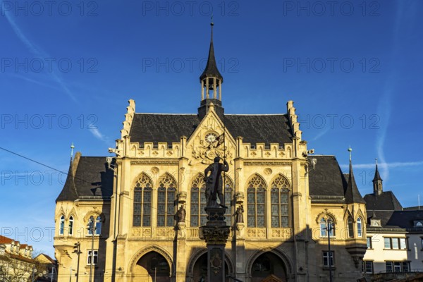 Erfurt Town Hall at the fish market in Erfurt, Thuringia, Germany