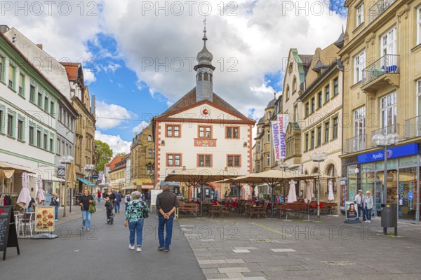 Market square in Bad Kissingen, Bavaria, Germany