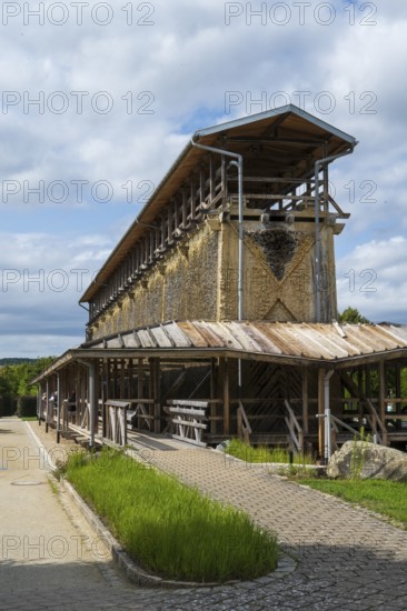 Graduation tower in the spa gardens, Bad Staffelstein, Upper Franconia, Franconia, Bavaria, Germany