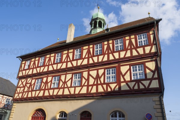 Town hall, half-timbered construction, Bad Staffelstein, Upper Franconia, Franconia, Bavaria, Germany