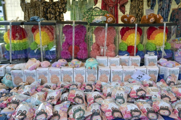Sales stand with clothing and souvenirs, at the Nuremberg City Festival, Nuremberg Middle Franconia, Bavaria, Germany