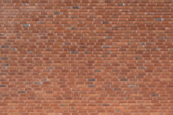 Red brick façade of a newly built church, Nuremberg, Middle Franconia, Bavaria, Germany