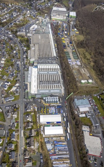 SSI SCHÄFER - Fritz shepherd GmbH, Salchendorf, Neunkirchen, Siegerland, North Rhine-Westphalia, Germany, DE, Europe, Fritz-shepherd-Straße, commercial enterprises, commercial space, commercial area, commercial location, commercial use, industrial area, industrial building, industrial location, aerial view, aerial photograph, aerial photography, aerial photography, overview, bird's-eye view, bird's-eye view, overview
