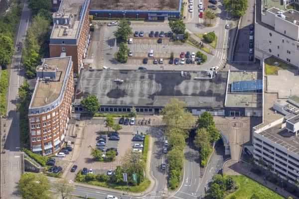 Aerial view, Forum City Mülheim, Hans-Böckler-Platz, Altstadt I - Südost, Mülheim an der Ruhr, Ruhr area, North Rhine-Westphalia, Germany, Altstadt, Am central railway station, DE, Europe, aerial photograph, aerial photography, aerial photography, overview, bird's-eye view, bird's-eye view, overview