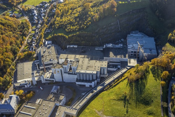 Aerial photo, C.& A. VELTINS brewery in the Grevenstein district of Meschede, Sauerland, North Rhine-Westphalia, Germany, brewery, DE, Europe, aerial view, aerial photography, aerial photography, Meschede, overview, Veltins brewery, bird's-eye view, overview
