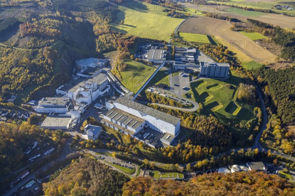 Aerial photo, C.& A. VELTINS brewery in the Grevenstein district of Meschede, Sauerland, North Rhine-Westphalia, Germany, brewery, DE, Europe, aerial view, aerial photography, aerial photography, Meschede, overview, Veltins brewery, bird's-eye view, overview