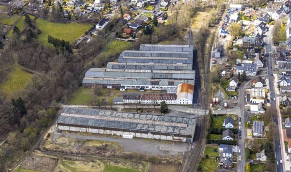 Aerial photo, Bender Ferndorf Rohr GmbH in Mühlenweg in Ferndorf, Kreuztal, Sauerland, North Rhine-Westphalia, Germany, DE, Europe, commercial enterprises, commercial area, commercial area, commercial location, commercial use, industrial area, industrial location, Siegen-Wittgenstein district, aerial photograph, aerial photography, aerial photography, mechanical engineering company, overview, bird's eye view, birds-eyes view, overview