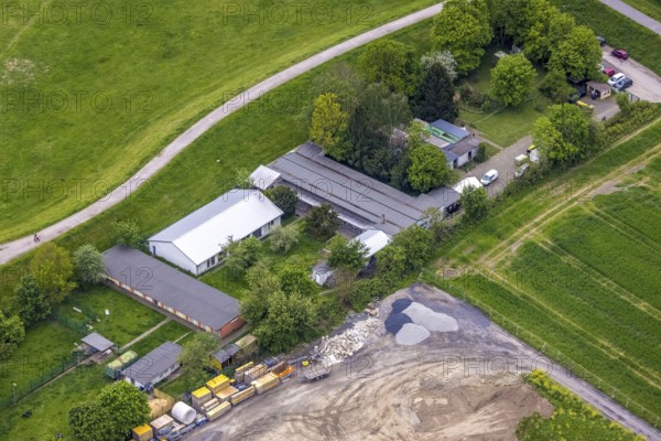 Aerial view, animal welfare organisation Herne-Wanne in Röhlinghausen, Herne, Ruhr area, North Rhine-Westphalia, Germany, DE, Europe, Hofstraße, aerial view, aerial photography, aerial photography, animal shelter, animal welfare, overview, bird's-eye view, overview
