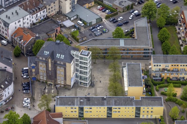 Aerial view, HülsmannSiedlung im Sud- und Treberviertel, Eickel, Herne, Ruhr area, North Rhine-Westphalia, Germany, brewery, DE, Europe, gastro quarter, gastronomy, Hülsmann Gasthaus, Hülsmannweg, aerial view, aerial photography, aerial photography, overview, bird's-eye view, overview