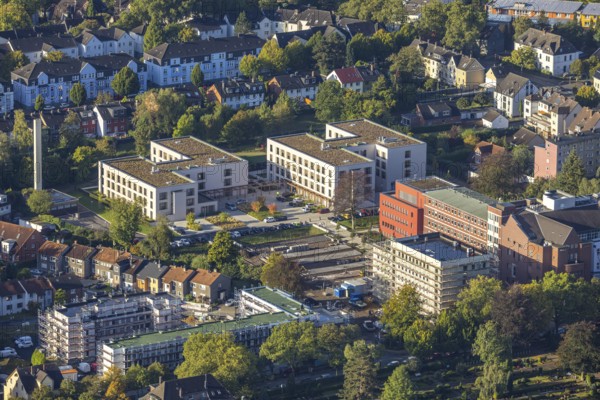 Aerial view, Widumer Höfe Campus St. Elisabeth Group with eight educational institutions in the Sodingen district of Herne, Ruhr area, North Rhine-Westphalia, Germany, educational institution, DE, Europe, Herne, Kath. Kliniken Rhein-Ruhr, aerial photograph, aerial photography, aerial photography, overview, bird's-eye view, bird's-eye view, overview