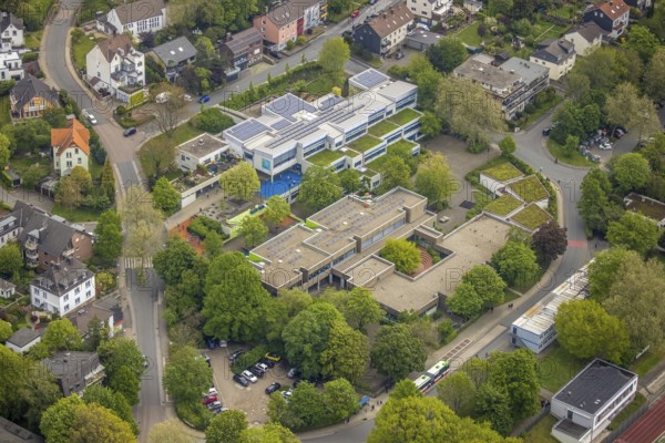 Aerial photo, Werner Richard Schule Herdecke und Realschule am Bleichstein, Herdecke, Ruhr area, North Rhine-Westphalia, Germany, education, educational institution, DE, Europe, educational institute, aerial photography, aerial photography, aerial photography, secondary school, school, overview, bird's-eye view, overview