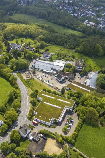 Aerial view, Siepmann garden centre, Ostend, Herdecke, Ruhr area, North Rhine-Westphalia, Germany, DE, shopping centre, Europe, commercial enterprises, commercial space, commercial location, commercial use, aerial photograph, aerial photography, aerial photography, overview, bird's-eye view, overview