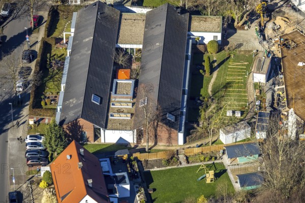 Aerial view, Lukas-Hospiz, Jean-Vogel-Straße, Herne-Süd, Herne, Ruhr area, North Rhine-Westphalia, Germany, care and nursing, DE, Europe, hospice, aerial view, aerial photography, aerial photography, overview, bird's-eye view, overview
