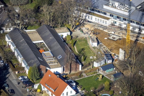 Aerial view, Lukas-Hospiz, Jean-Vogel-Straße, Herne-Süd, Herne, Ruhr area, North Rhine-Westphalia, Germany, care and nursing, DE, Europe, hospice, aerial view, aerial photography, aerial photography, overview, bird's-eye view, overview