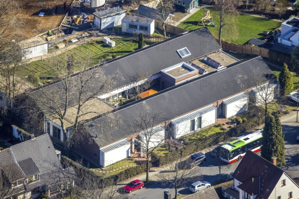 Aerial view, Lukas-Hospiz, Jean-Vogel-Straße, Herne-Süd, Herne, Ruhr area, North Rhine-Westphalia, Germany, care and nursing, DE, Europe, hospice, aerial view, aerial photography, aerial photography, overview, bird's-eye view, overview