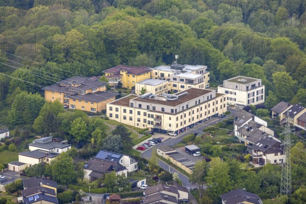 Aerial view, retirement home Parkanlage Nacken, Herdecke, Ruhr area, North Rhine-Westphalia, Germany, retirement home, nursing home, care and nursing, DE, Europe, aerial view, aerial photography, aerial photography, Millöckerweg, care facility, retirement home, retirement residence, retirement home, senior centre, overview, bird's eye view, bird's eye view, overview