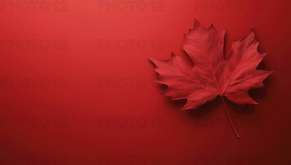 Celebrate Canada Day With A Festive Greeting, Program Invitation, And Happy Wishes Featuring The Iconic Red Maple Leaf. Enjoy The Festivities!, AI generated