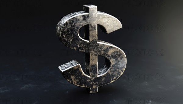 Continuous Art Work Of A Dollar Sign: A Detailed And Intricate Representation Of The Iconic Dollar Symbol, AI generated