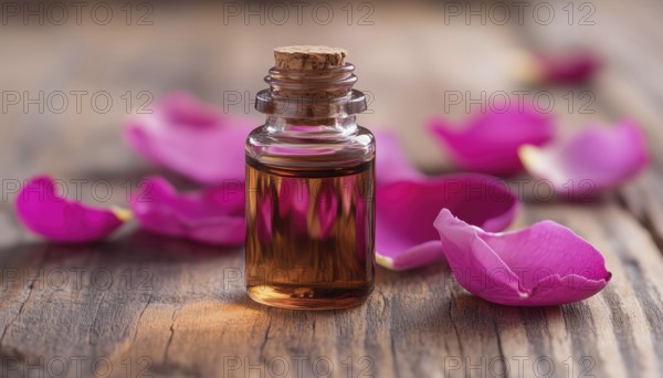 Wooden Tray Infused With Rose Petal Essential Oil: Aromatic, Natural Fragrance Perfect For Aromatherapy, Relaxation, And Home Decor, AI generated