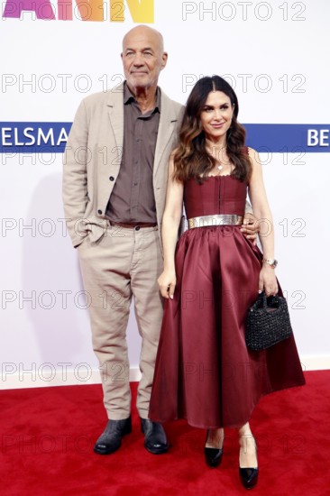 Heiner and Viktoria Lauterbach arriving at the Bertelsmann Summer Party 2025 at the Bertelsmann Representative Office in Berlin on 11 September 2025