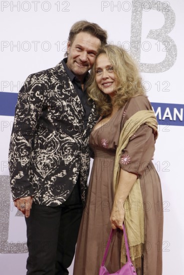 Thure Riefenstahl and Patricia Lüger arriving at the Bertelsmann Summer Party 2025 at the Bertelsmann Representative Office in Berlin on 11 September 2025