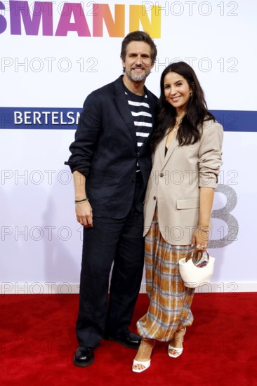 Tom Beck and Chryssanthi Kavazi arriving at the Bertelsmann Summer Party 2025 at the Bertelsmann Representative Office in Berlin on 11 September 2025