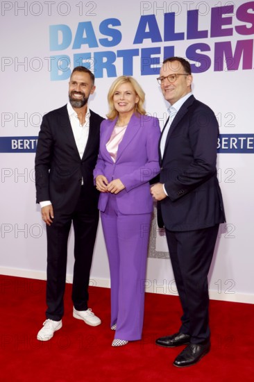 Daniel Funke, Julia Klöckner and Jens Spahn arriving at the Bertelsmann Summer Party 2025 at the Bertelsmann Representative Office in Berlin on 11 September 2025