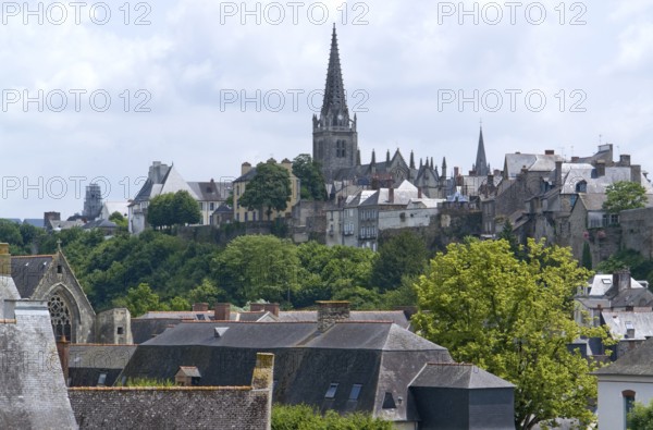 City view of Vitre in Brittany, France