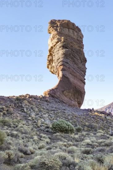 Scenery around Roques de Garcia with Roque Cinchado at Teide National Park in Tenerife, Canary Islands, Spain