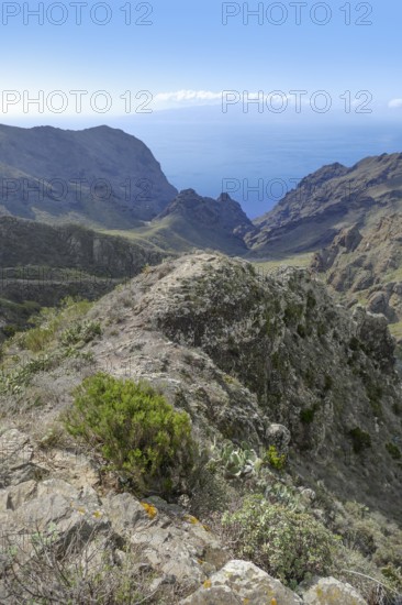 Mountain landscape between masca and Teno at Tenerife, Canary Islands, Spain