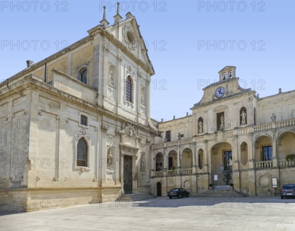Lecce Cathedral and Palazzo Arcivescovile in Lecce, a city in Apulia, Italy