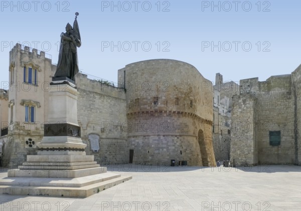 Scenery around the fortress in Otranto, a town in Apulia, Southern Italy
