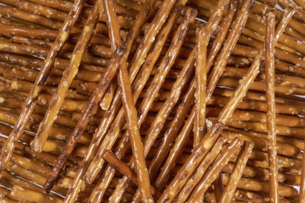 Full frame closeup of some crunchy salt sticks
