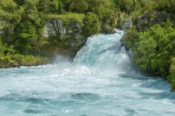 The Huka Falls on the Waikato River in New Zealand