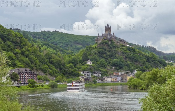 Scenery around Cochem, a town at Moselle river in Rhineland-Palatinate, Germany, at summer time