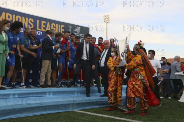 Football for the disabled amputees. The final match of amputee football between Sahinbey Belediye Spor and Poland's Legia Warsaw during the European Amputee Football Federation (EAFF) Champions League final, Gaziantep, Gaziantep, Türkiye