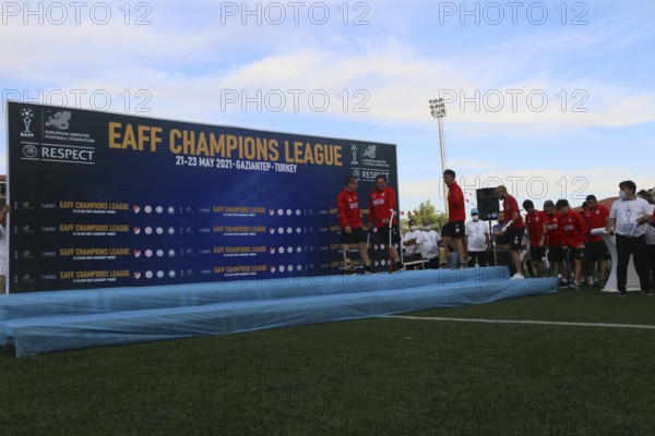 Football for the disabled amputees. The final match of amputee football between Sahinbey Belediye Spor and Poland's Legia Warsaw during the European Amputee Football Federation (EAFF) Champions League final, Gaziantep, Gaziantep, Türkiye