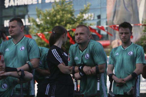 Football for the disabled amputees. The final match of amputee football between Sahinbey Belediye Spor and Poland's Legia Warsaw during the European Amputee Football Federation (EAFF) Champions League final, Gaziantep, Gaziantep, Türkiye
