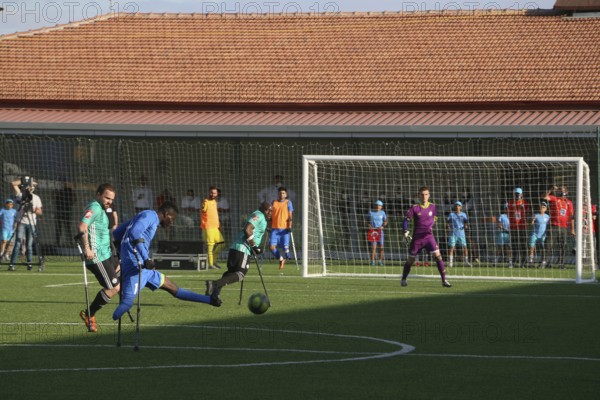 Football for the disabled amputees. The final match of amputee football between Sahinbey Belediye Spor and Poland's Legia Warsaw during the European Amputee Football Federation (EAFF) Champions League final, Gaziantep, Gaziantep, Türkiye
