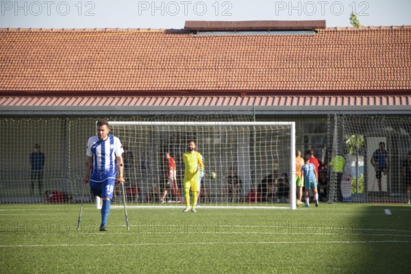 Football for the disabled amputees. The final match of amputee football between Sahinbey Belediye Spor and Poland's Legia Warsaw during the European Amputee Football Federation (EAFF) Champions League final, Gaziantep, Gaziantep, Türkiye