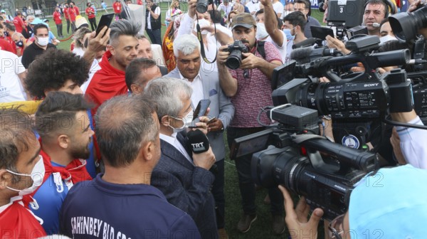 Football for the disabled amputees. The final match of amputee football between Sahinbey Belediye Spor and Poland's Legia Warsaw during the European Amputee Football Federation (EAFF) Champions League final, Gaziantep, Gaziantep, Türkiye