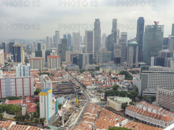 Aerial view of Singapore, a city-state in Southeast Asia