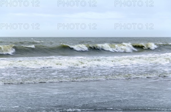 Wavy coastal scenery at the north sea seen in Zeeland