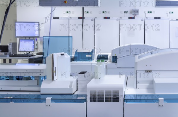 Medical laboratory including lots of apparatuses and technical equipment