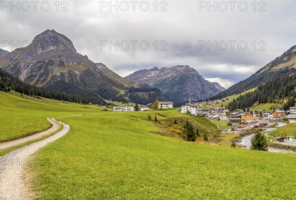 Scenery around Lech am Arlberg in the Bludenz district in Austria