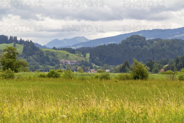 Idyllic scenery around Immenstadt, a town in the Upper Allgaeu in Bavaria, Germany