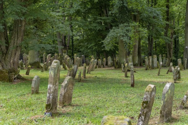 Historic jewish graveyard near Berlichingen in southern Germany